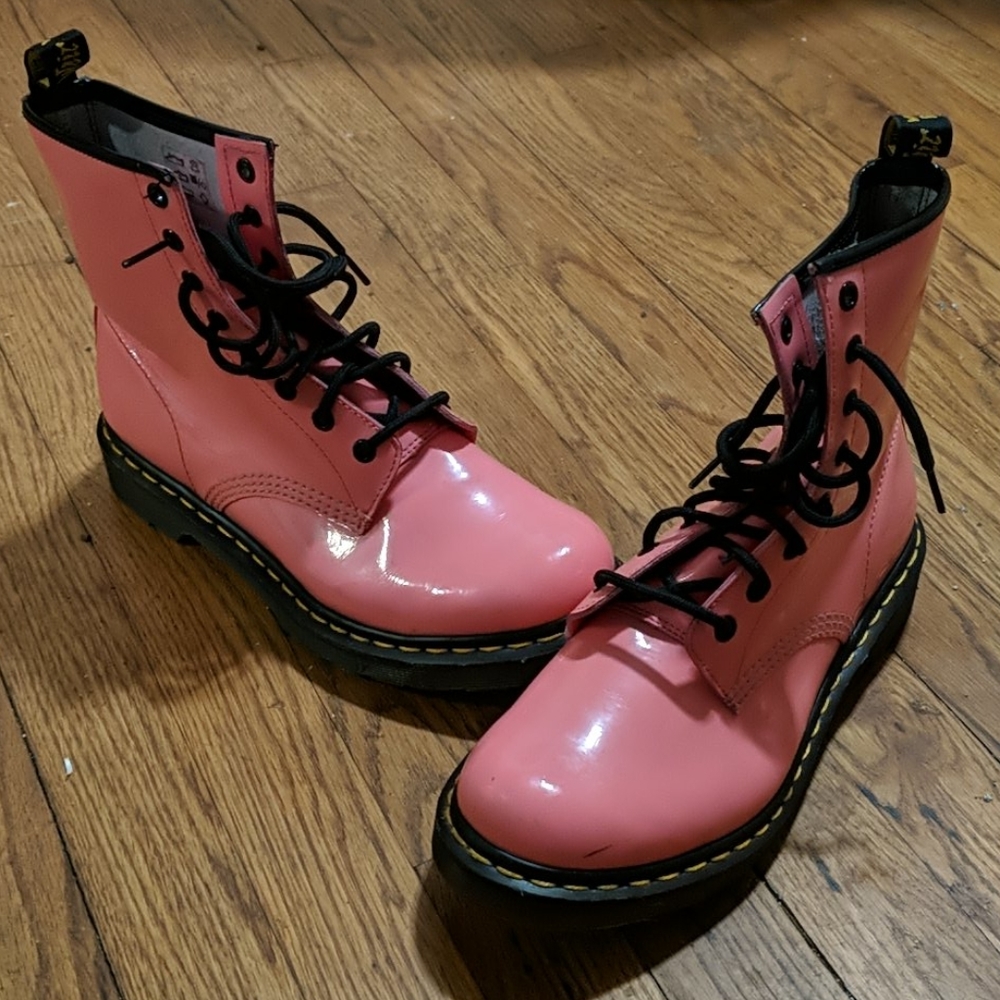 Dr. Martens Pink Leather Boots